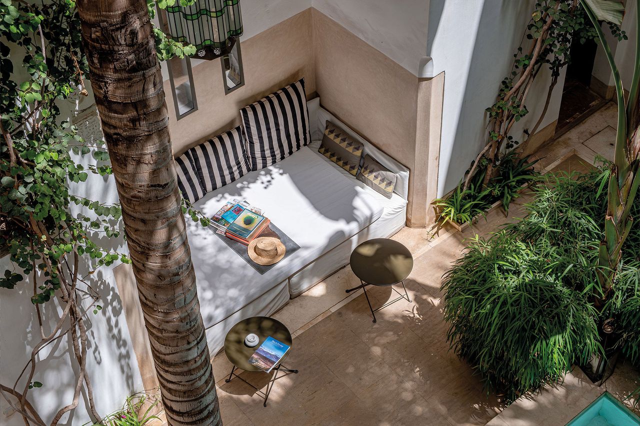 Breakfast in the courtyard
