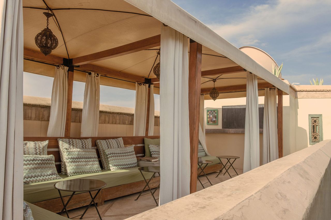 The rooftop lounge